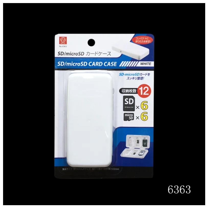 Transparent Memory Card Case Box Storage Holder 6SD  6TF Micro SD 12Card Hard Bag Waterproof Plastic Shaped 6TF+6SD