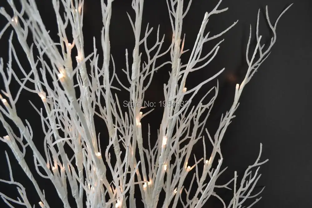 40" White Coral Branch Twig Light Holiday Light Christmas  LED Branch twig light 40" with 60 LED with White Coral Decoraiton image 4