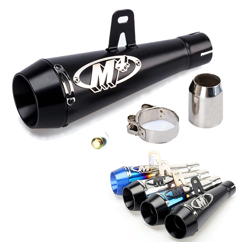 51mm Universal Motorcycle Exhaust Modified Muffler Pipe Scooter Pit Bike Dirt Motocross For Yamaha Honda KTM Kawasaki