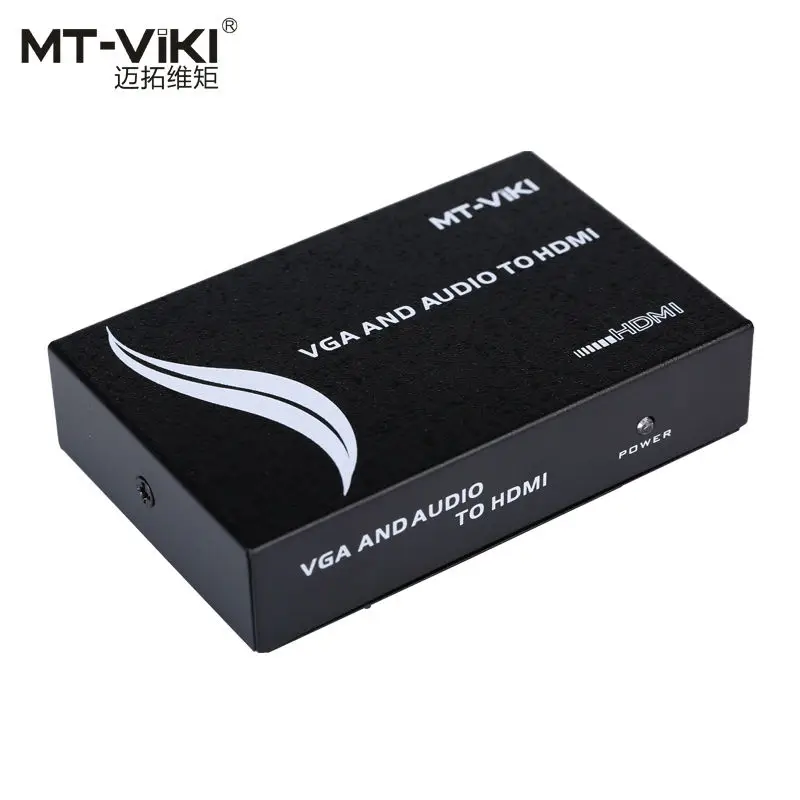 

MT VIKI VGA and Audio to HDMI Converter VGA2HDMI Adapter with Power Supply Stable 720p, 1080p HD Video MT-VH02