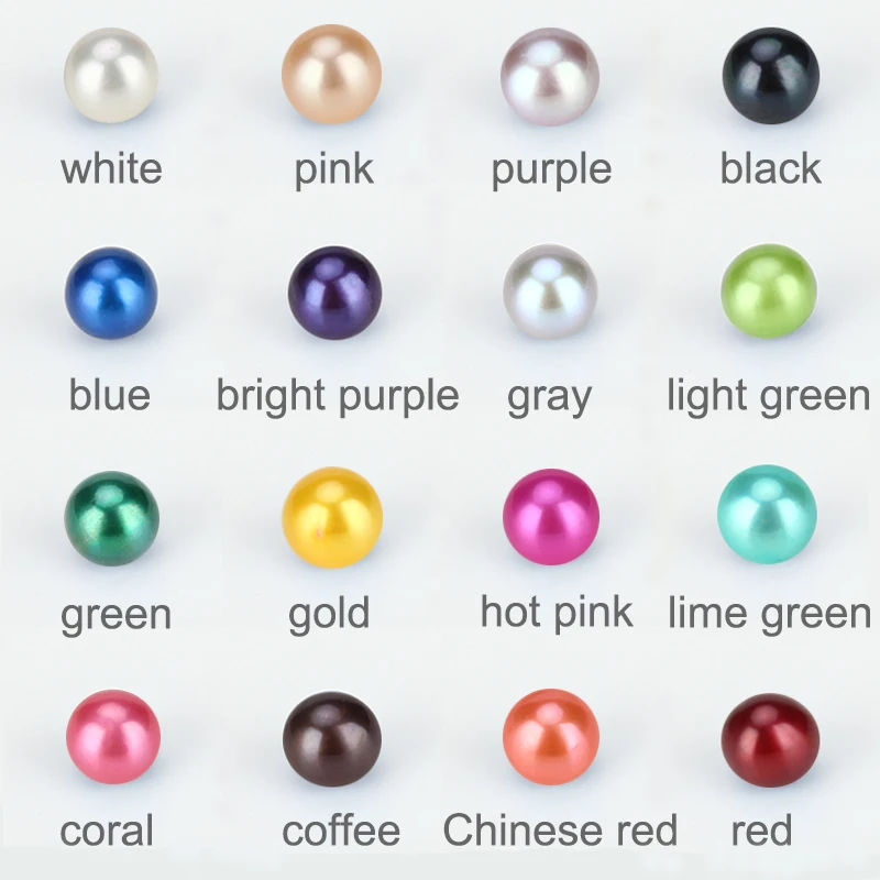CLUCI 6-8 mm Akoya Pearl Bead for Women Jewelry Making Cultured Pearl Beads Women 16 Color Round Akoya Loose Pearl SZ005SB