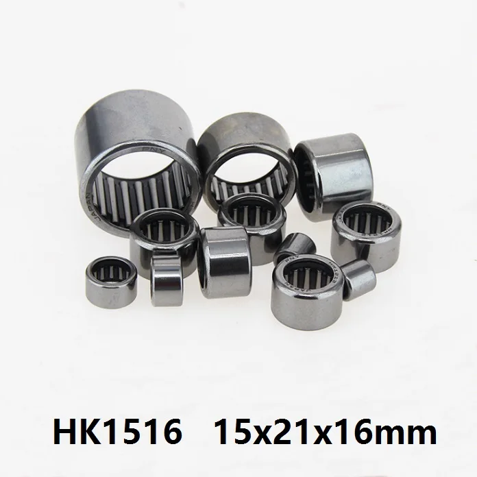 

100pcs/lot HK1516 HK152116 Drawn Cup Type Needle Roller Bearing 15x21x16 mm free shipping high quality