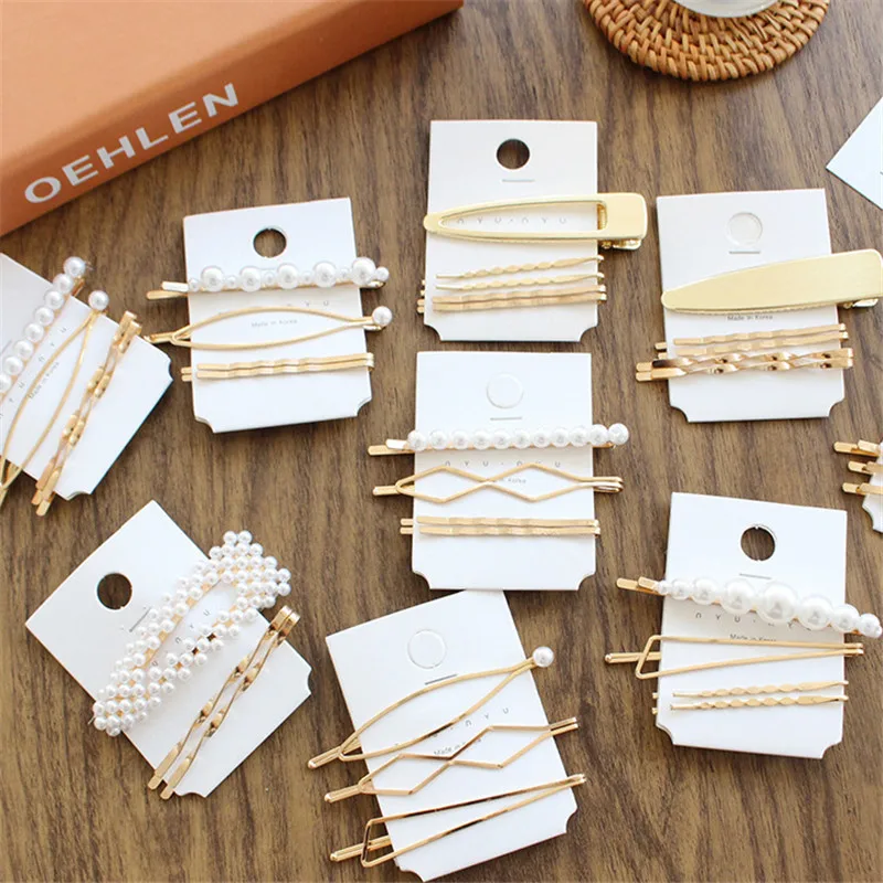 3Pcs/Set Pearl Metal Hair Clip Hairband Comb Bobby Pin Barrette Hairpin Headdress Accessories Beauty Styling Tools New Arrival