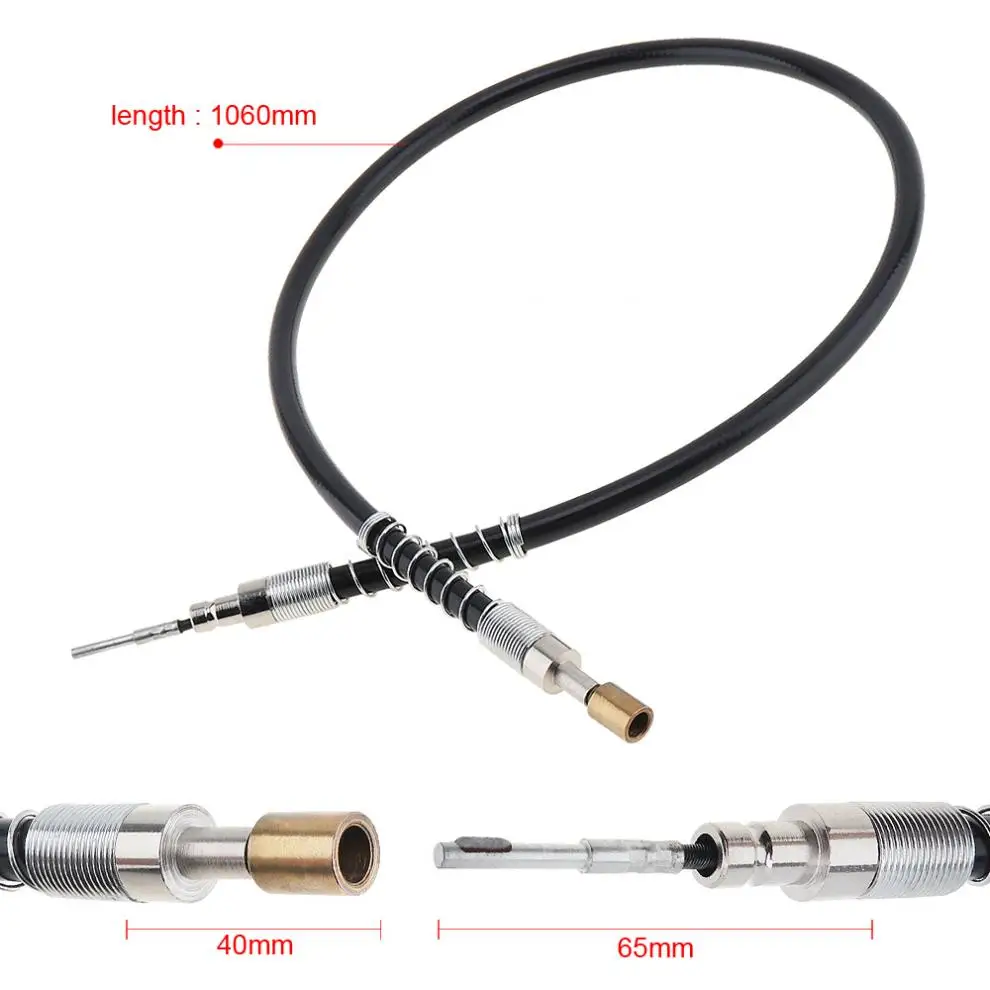 Borracha eixo flexível gravura acessórios de moagem com mola e núcleo interno, furadeira elétrica, máquina de polimento, 4mm
