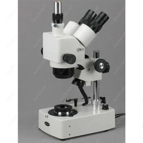 Microscope Darkfield + caméra 3mp, fournitures AmScope 10X-60X, bijoux, gemme