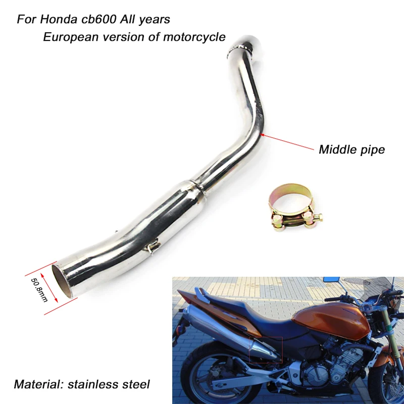 50.8MM Connector Stainless steel Middle Pipe for Handa CB600 European version of motorcycle Non-destructive Silencer System