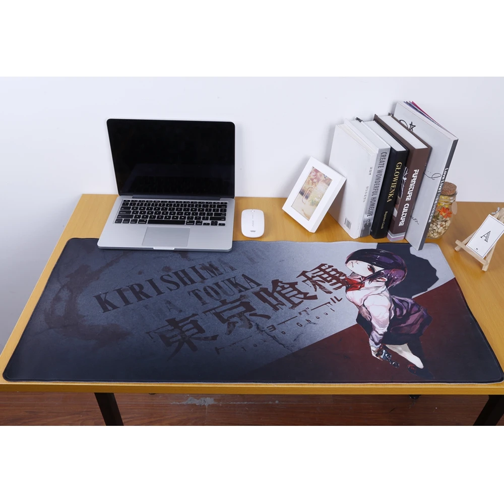 Anime JK Tokyo Ghoul Kirishima Touka Cosplay Mouse Pad Mat Rubber 40*90cm Mousepad Large Size Gift Free Custom