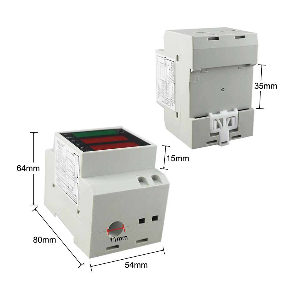 Ketotek Ac 80-300V 0-100A Din Rail Led Voltmeter Amperemeter Actieve Power Factor Energie Meter Voltage Volt Huidige multi-Functie