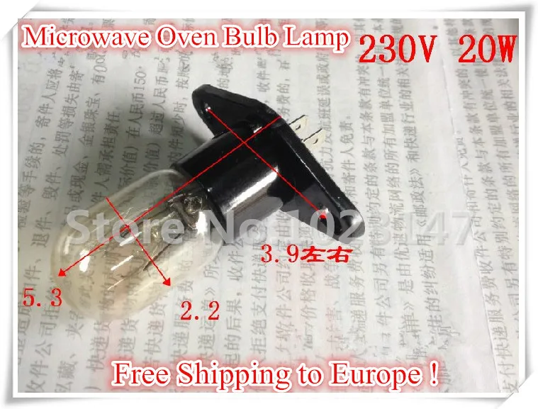 Bombilla para horno microondas, accesorios para Galanz Haier Midea, 20W, 230V, 2 unids/lote