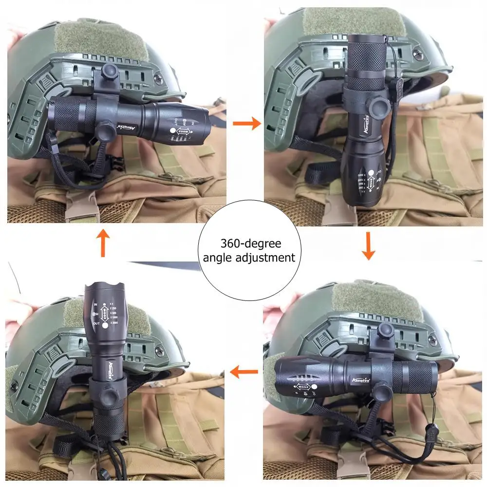 Тактический зажим для шлема AloneFire M370, колпачок для шлема, зажим для шлема, уличный светодиодный светильник ильник с креплением на голову