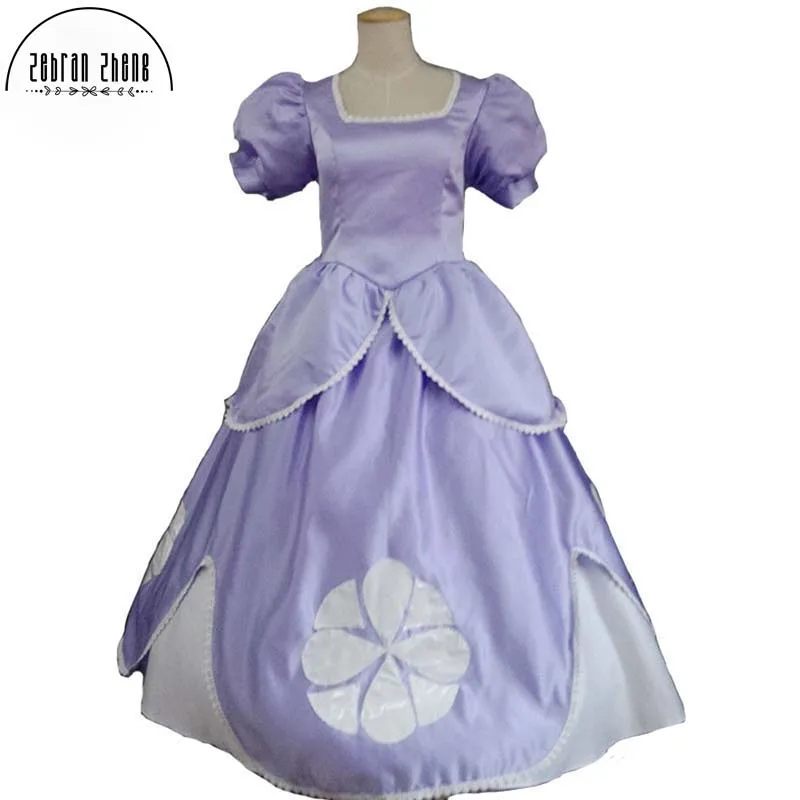 

Fashion Style Princess Sophia Dress Cosplay Costume For Christmas Halloween Fancy Dress Custom Made Free Shipping