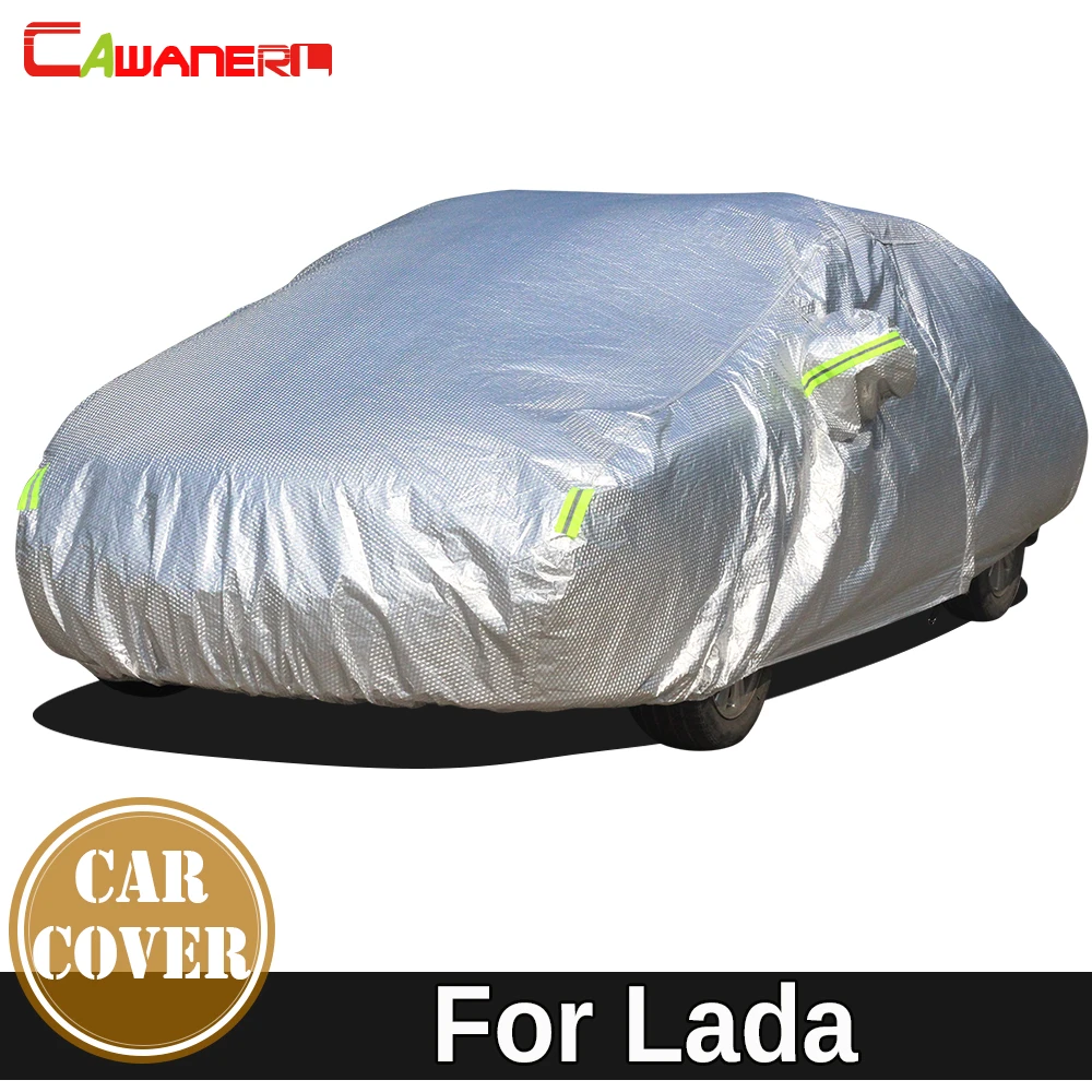 

Cawanerl Thicken Car Cover Waterproof Sun Rain Snow Hail Resistant Cotton Cover For Lada Priora Samara Granta 110 111 112 4 x 4