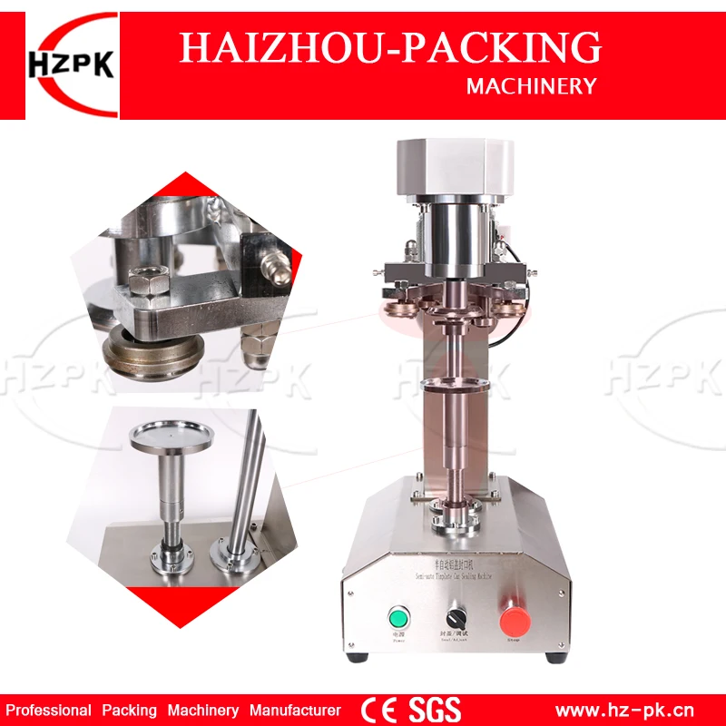 HZPK macchina semiautomatica per sigillare lattine di latta tappatrice ad anello tappatrice tappo in alluminio Pop-top cucitrice chiusura facile della bottiglia