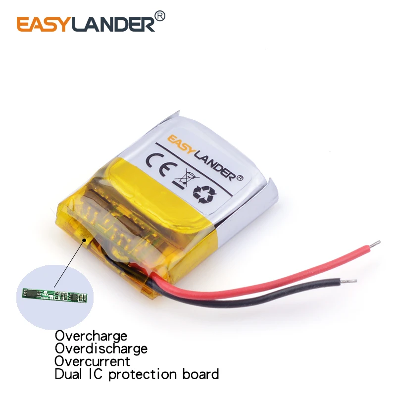 بطارية ليثيوم بوليمر ليثيوم قابلة لإعادة الشحن ، من من من النوع الخامس ، 50 مللي أمبير ، بلوتوث ، هاتف داخلي ، شحن Fitbit 2 ، lsssp411415