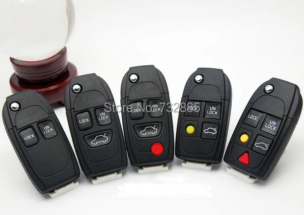 

Modified Folding Flip Remote Key Shell 2/3 /3+1 /4 /5 Buttons Fit For Volvo XC90 S80 C30 C70 S40 S60 S80 LXC90 V60 Key Case