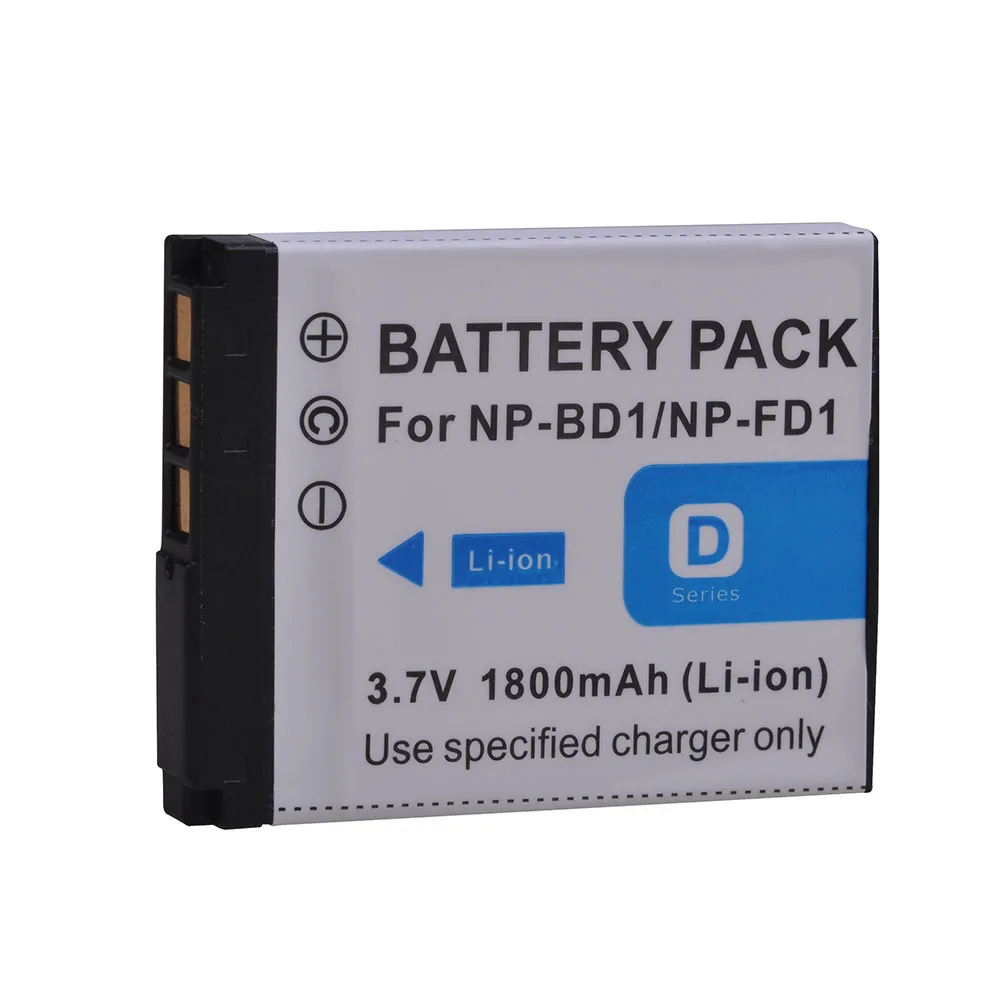 1Pc 1800mAh NP-FD1 NP-BD1 NP BD1 FD1 Camera Battery for Sony DSC T300 TX1 T900 T700 T500 T200 T77 T900 T90 T70 T2 G3 S930 Z1