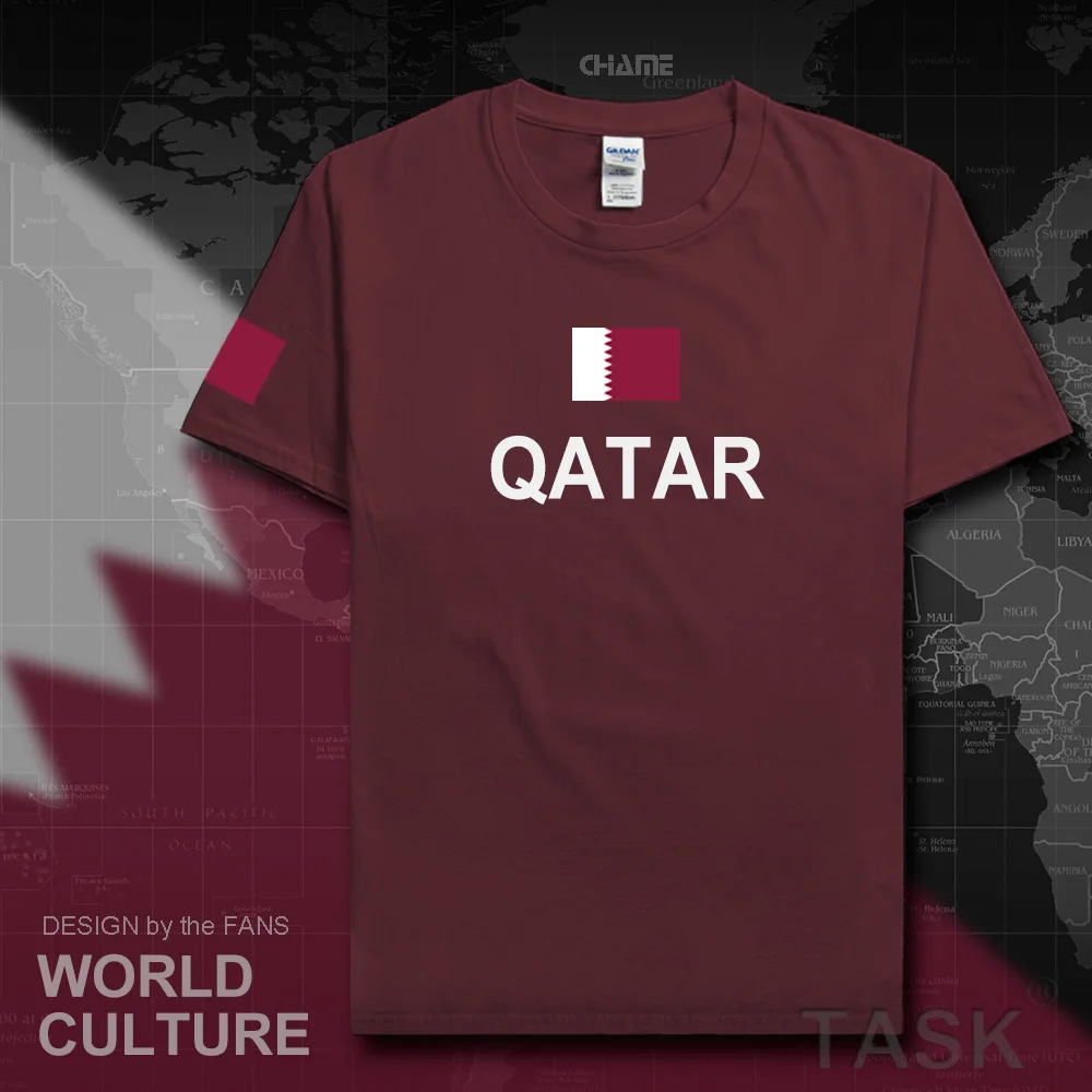 State of Qatar men t shirts fashion 2017 jersey nation team 100% cotton t-shirt meeting fitness brand clothing tees country flag