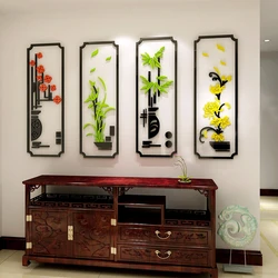 3D Plum Blossom Acrylic Wall Sticker, Orchid, Bamboo, Chrysanthemum, Living Room, Classical, Bedroom, Wall Decoration