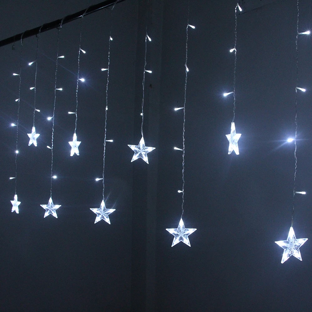 2M Star Fairy Lights Christmas Star String Lamp Garland Led Curtain Wedding/Home/Party/Garden/Birthday Decoration Lighting