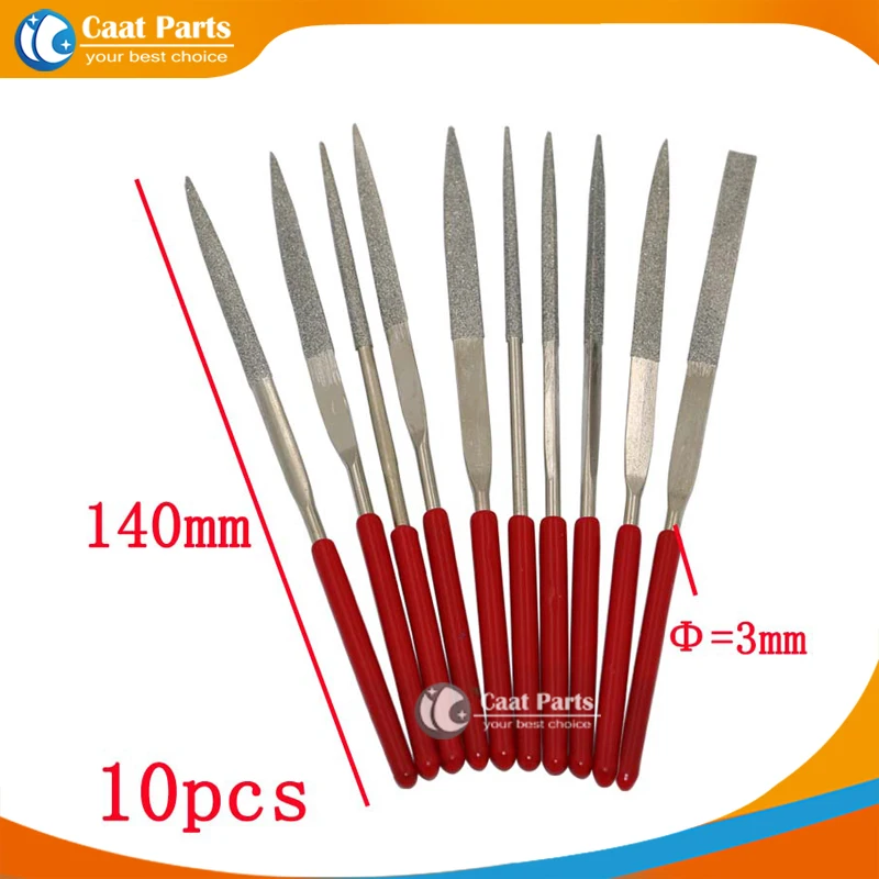 10pcs 140mm*3mm Needle Files Jeweler Diamond Carving Craft Tool Metal Glass Stone