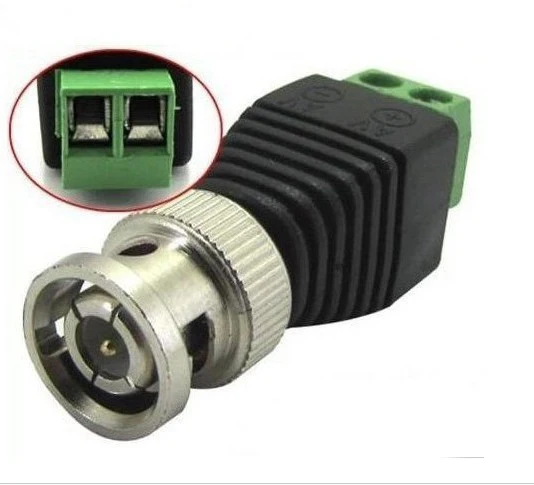 Freeshipping 100pcs Coax CAT5 to CCTV Camera BNC Male Connector, BNC Connector Plug for CCTV Cable NEW