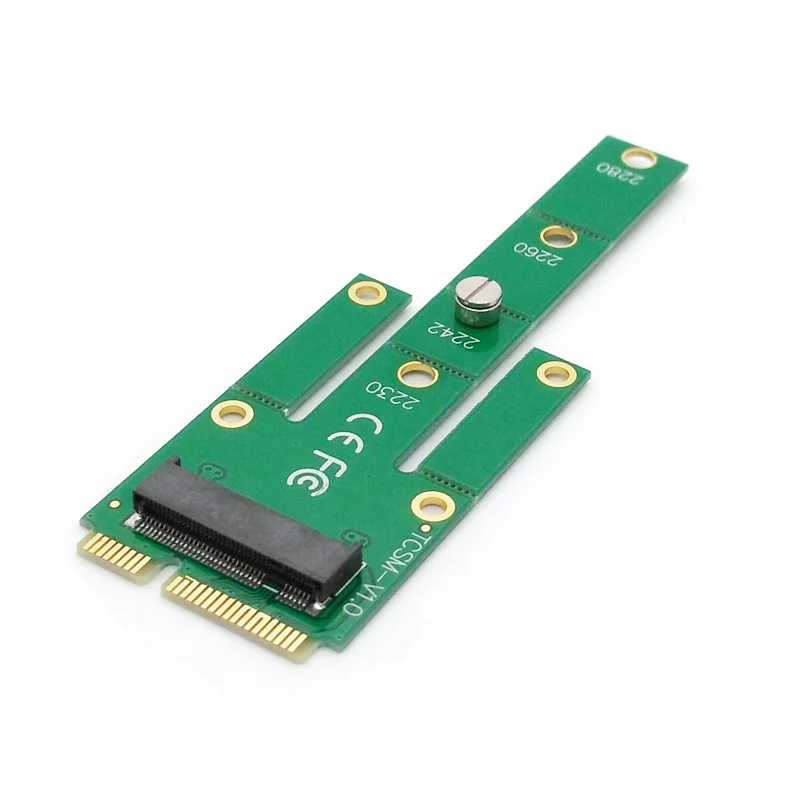 NGFF M.2 B Key SATA-Based SSD to mSATA Male Adapter Converter Card for 2230 2242 2260 2280