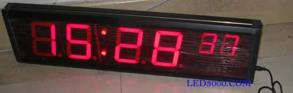 4inch 6digits  red color led clock (HIT6-4/2.3R)