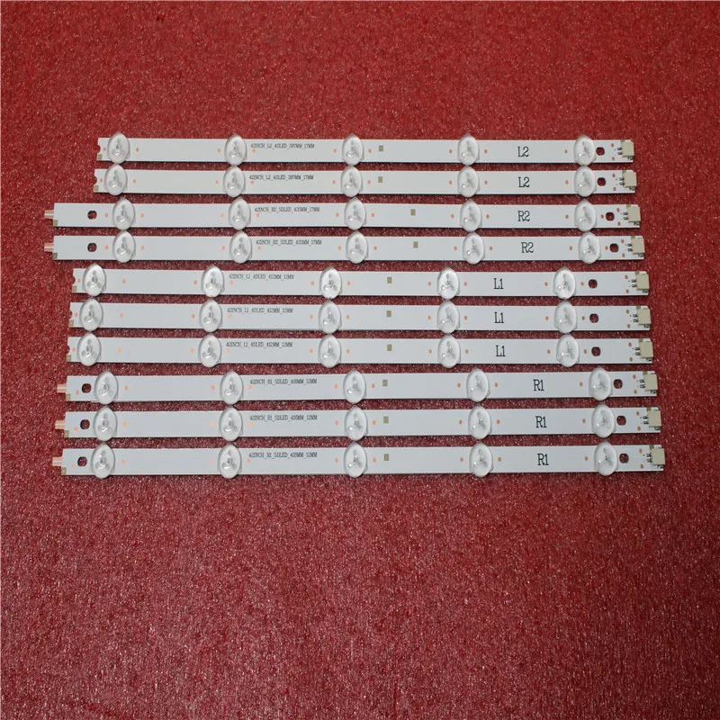 

10 Pieces/lot FOR LG42LP360C-CA 42inch 6916L-1216A 6916L-1214A 6916L-1215A 6916L-1217A 1PCS=5LED R1+L1=824MM R2+L2=824MM