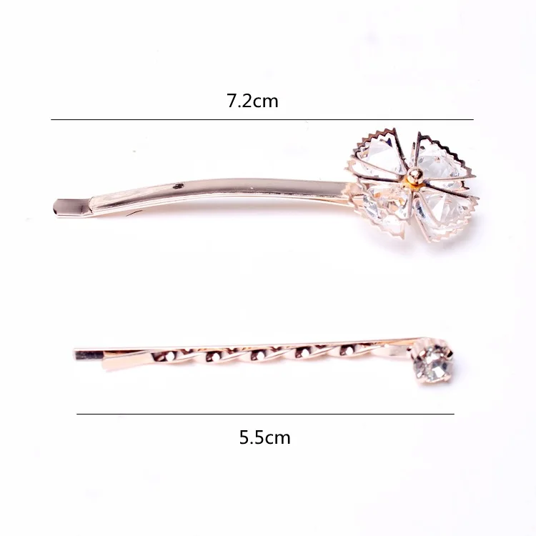 Fashion Rhinestone Metal Barrette Women Girls Hair Clips Pins Hairpin Accessories For Women Hairgrip Hairclip Headdress Headwear