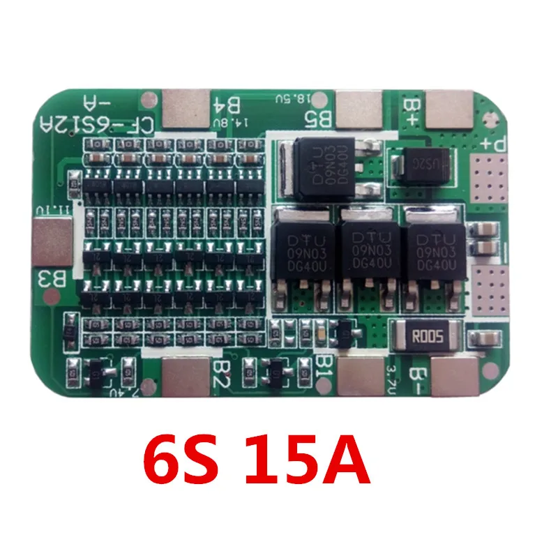 1PC 6S 15A 24V Lithium Protection Board For 6 Pack 18650 PCB BMS   Li-ion Battery Cell Module