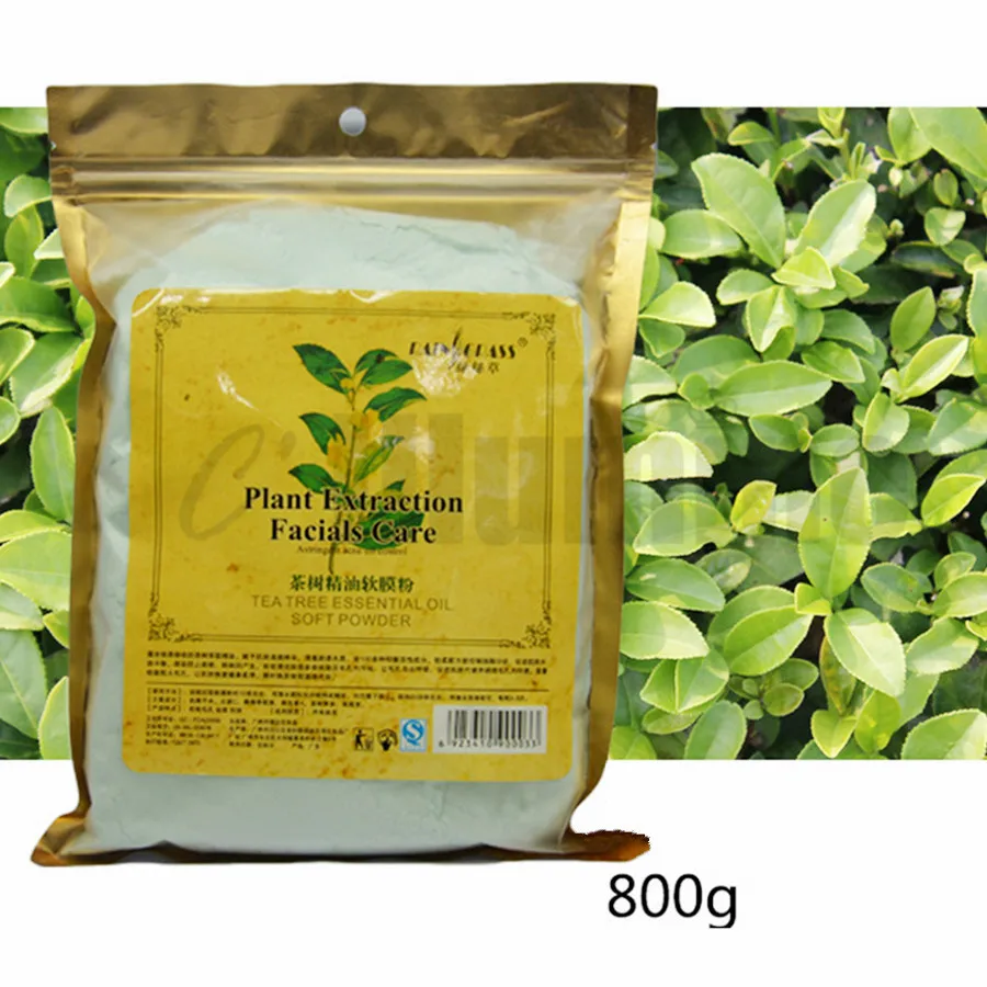 

800g Tea Tree Essential Oil Modeling Peel Off Mask Powder Soft Film Powder High Quality Beauty Salon Equipment