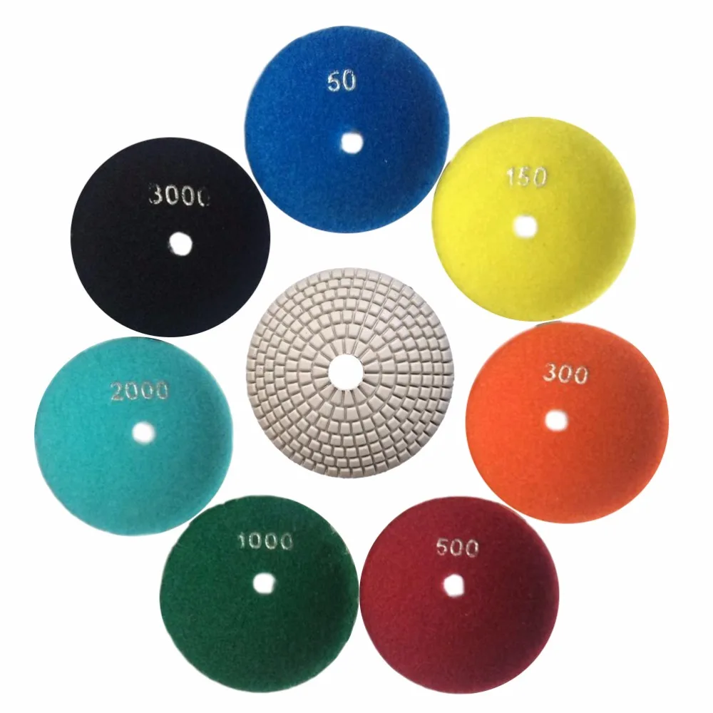 4 Inch Wet Bowl Shaped Diamond Polishing Pads Convex Sink For Granite Marble Concrete Polishing Tools