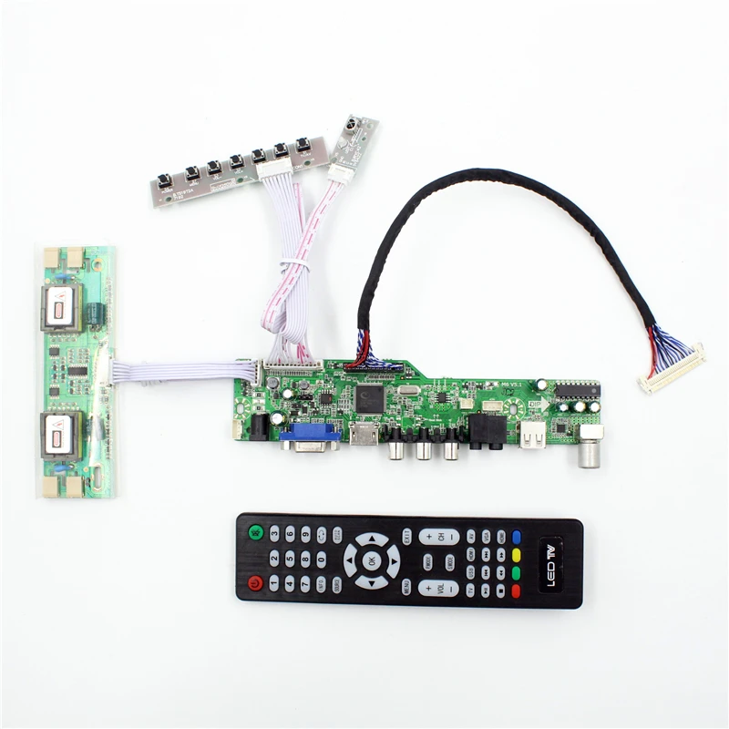 

M6V5 LCD TV controller board with TV AV VGA Audio USB HDMI-compatible for 19 inch lcd panel 1440x900 LTM190M2-L31 M190PW01 V3