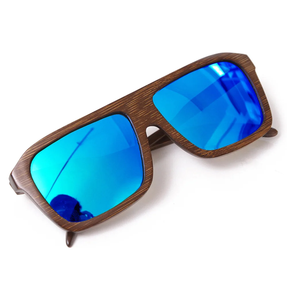 BerWer 2023 Polarized Sunglasses Wooden Bamboo Women Men Handmade Colored Brown Sunglass