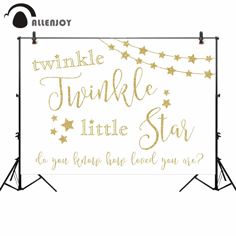 Allenjoy photographic wall-papers photo background twinkle little star sweet heart my love golden backdrops photocall photophone