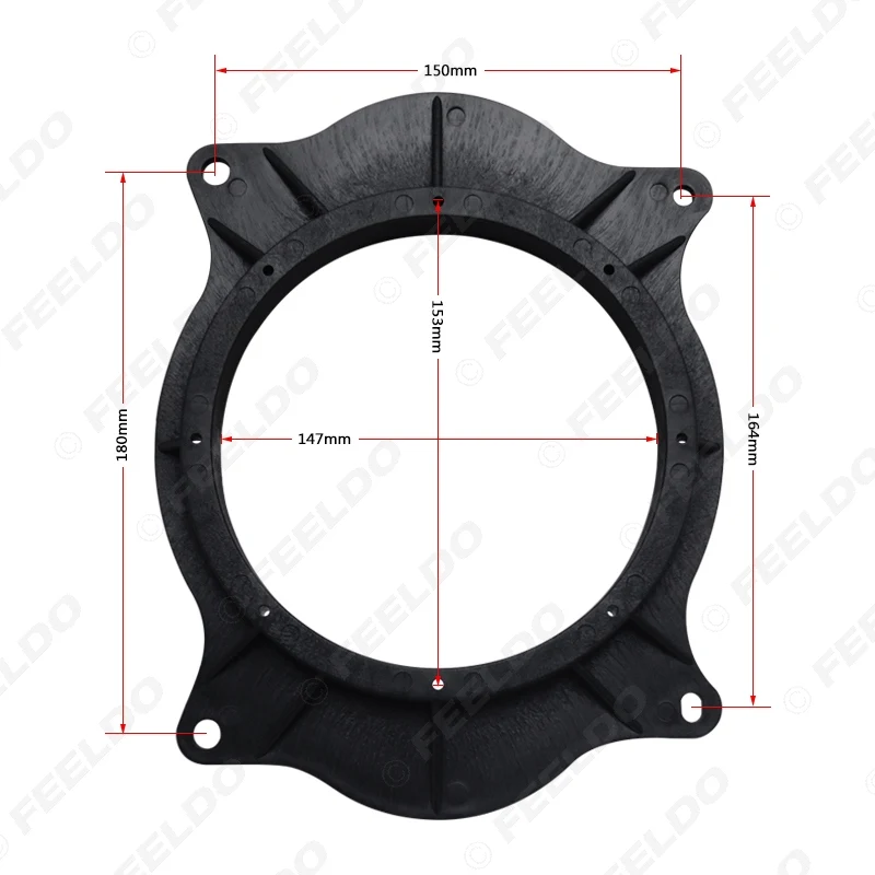 FEELDO 1pair Car Speaker Spacer Adapter Horn Pad For Toyota Camry/Corolla/Levin /Highlander Rear Platform Stereo Refitting Rings