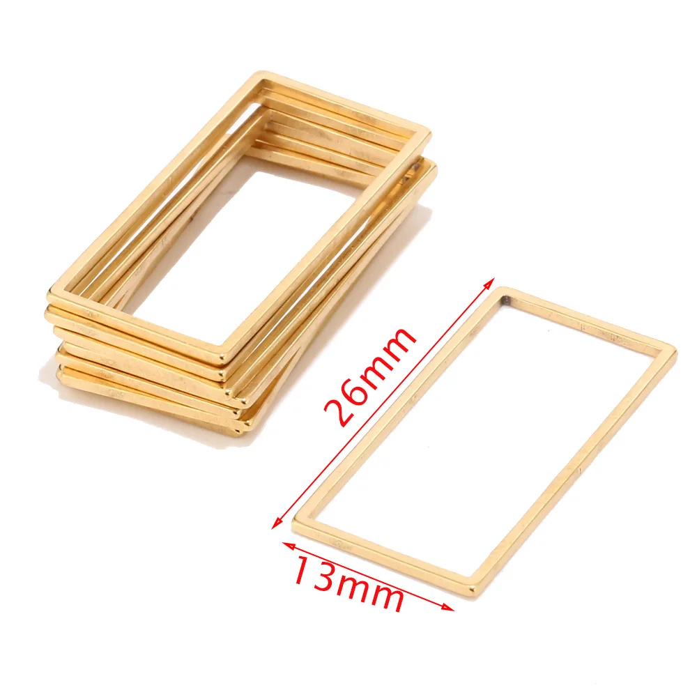 10pcs In Acciaio Inox Connettori Tono Oro Cerchio Tondo Links Per FAI DA TE fatti A Mano Orecchino Fabbricazione di Componenti