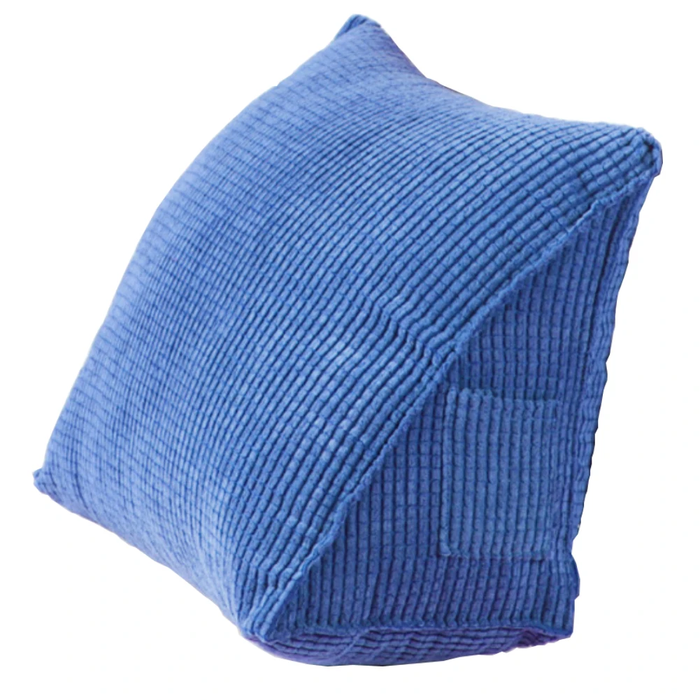 Solid Color Corduroy Ribbed Wedge Cushion Triangle Pillow Home Bed Sofa Decor