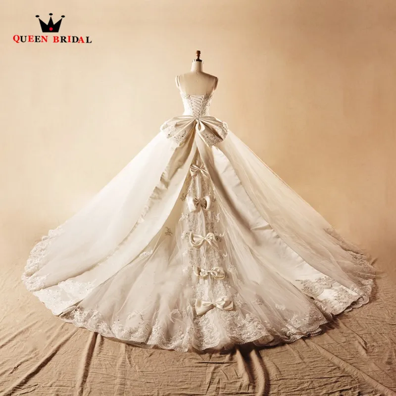 Luxury Wedding Dresses Ball Gown Crystal Beading Lace Pearls Long Train Bridal Wedding Gowns 2023 New Design Custom Made YH01