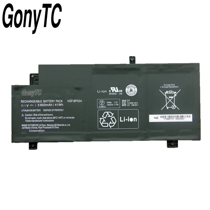 Oryginalny VGP-BPS34 dla SONY Vaio Fit 15 SVF15A SVF14A serii SVF15A1ACXB SVF15A1AC XS SVF14A SVF14AC1QU