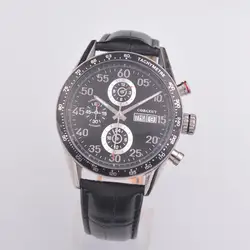 Men Watch Top Brand Luxury Automatic Mechanical Watch  24 hours Leather Military Week&Date Watches Clock Men Relojes Masculino