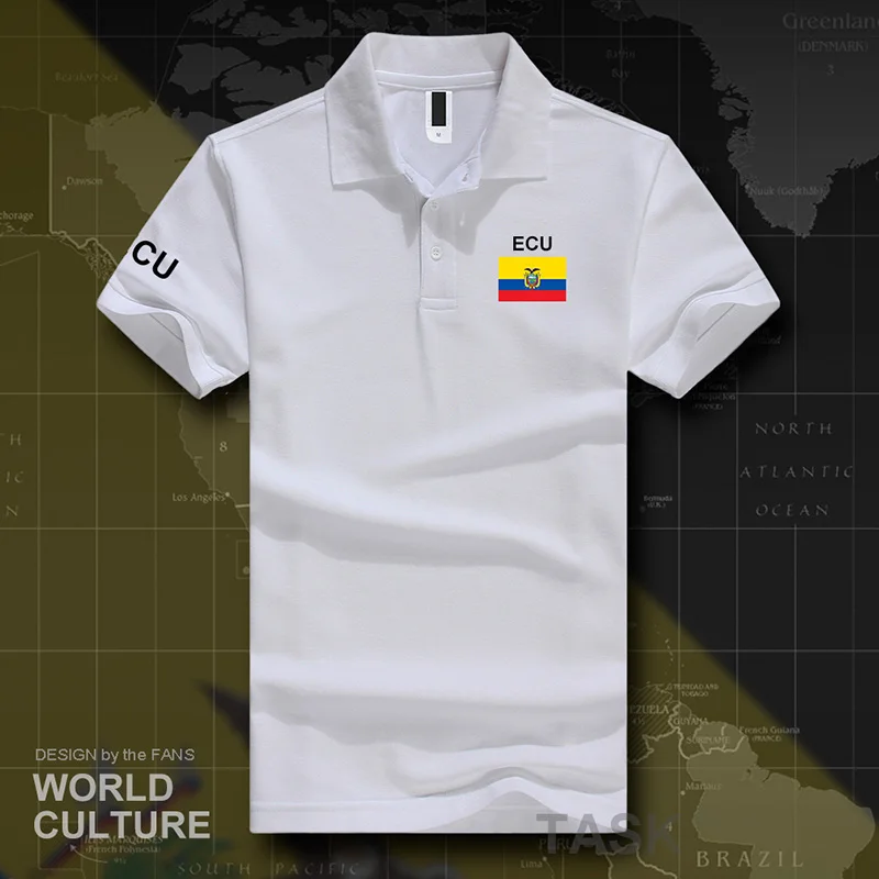 Ecuador Ecuadorian polo shirts men short sleeve white brands printed for country 2017 cotton nation team flag new fashion ECU