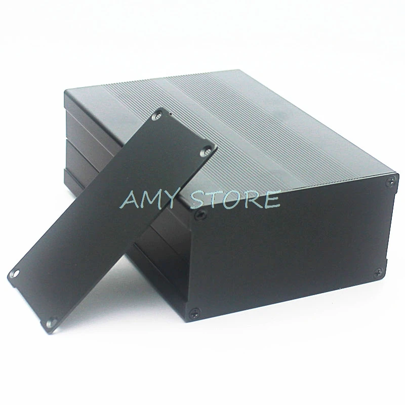 Đen Vỏ Nhôm Ốp Lưng PCB Tự Làm Nhạc Cụ Điện Tử Dự Án Hộp Bảo Vệ 150x105x55mm