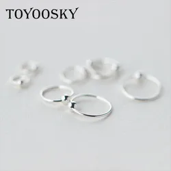 s925 Sterling Sliver Small Tiny Ball Earrings 6mm 8mm 10mm 12mm Minimalist Huggie Hoop Ear Piercing Tragus Helix Cartilage 2020