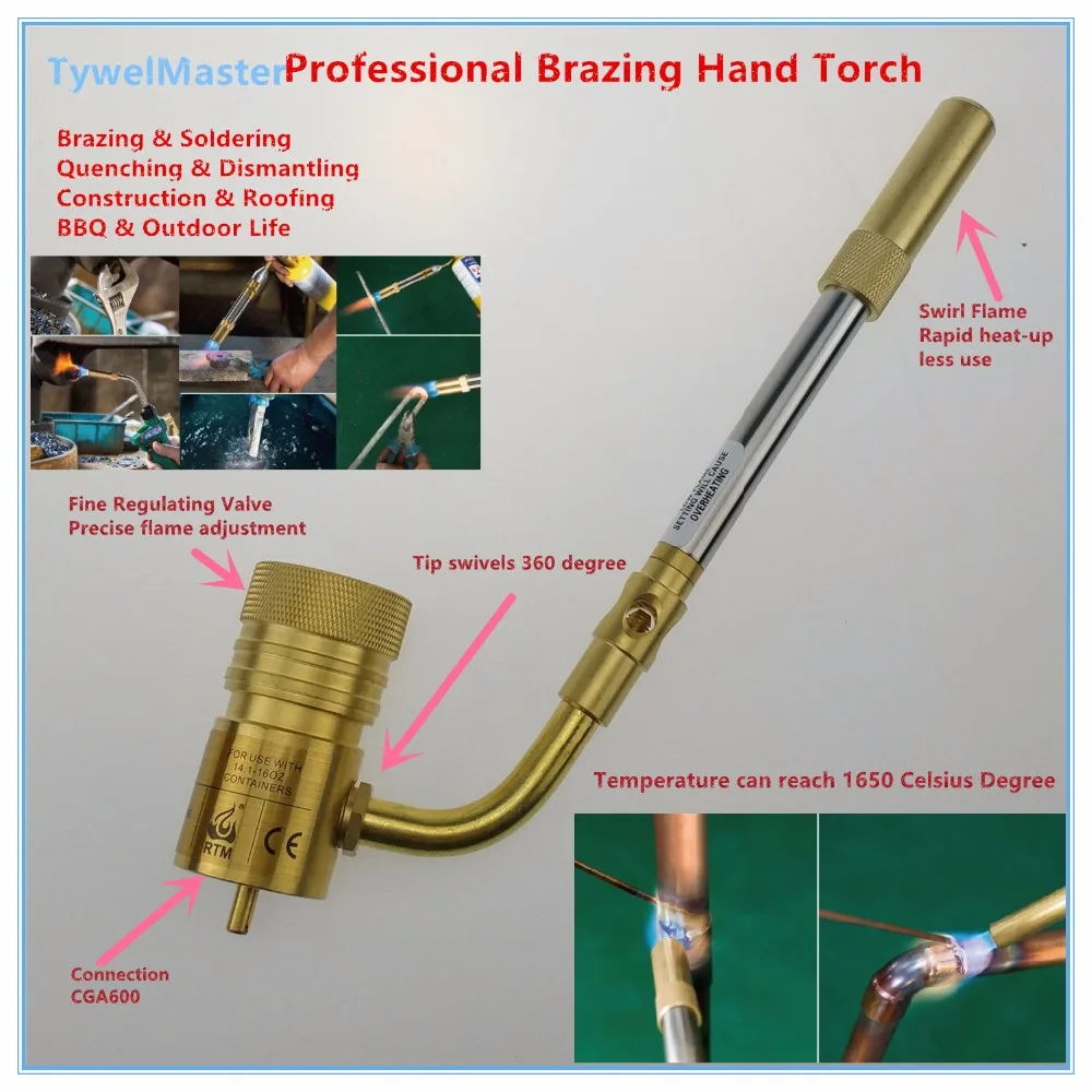 Imagem -02 - Queimador de Brasagem a Gás Tocha de Soldagem a Gás Tempero Queimador de Churrasco ce Hvac Tocha de Mão Tocha Mapp