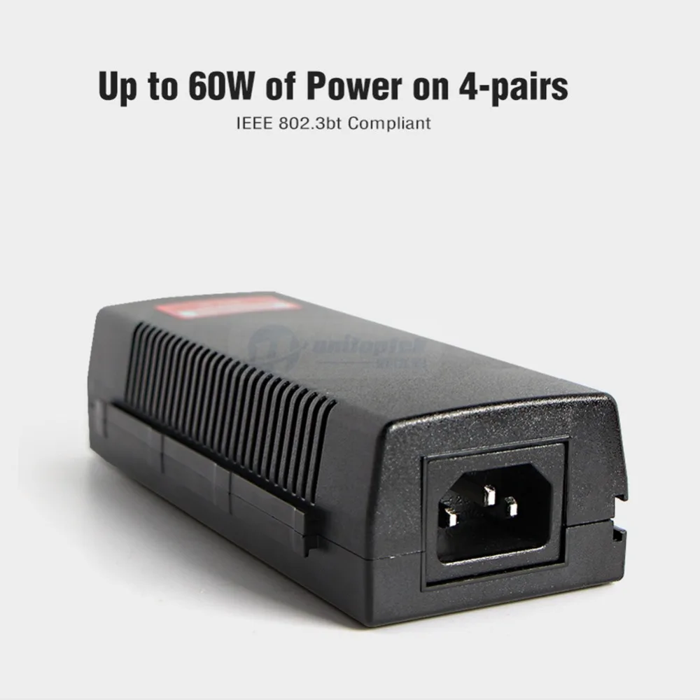 Poe Injector 54V 60W Volledige Uit 100/1000Mbps Power Over Ethernet Enkele Poe Poe werk Voor Mini Ptz Dome Poe Ip Camera