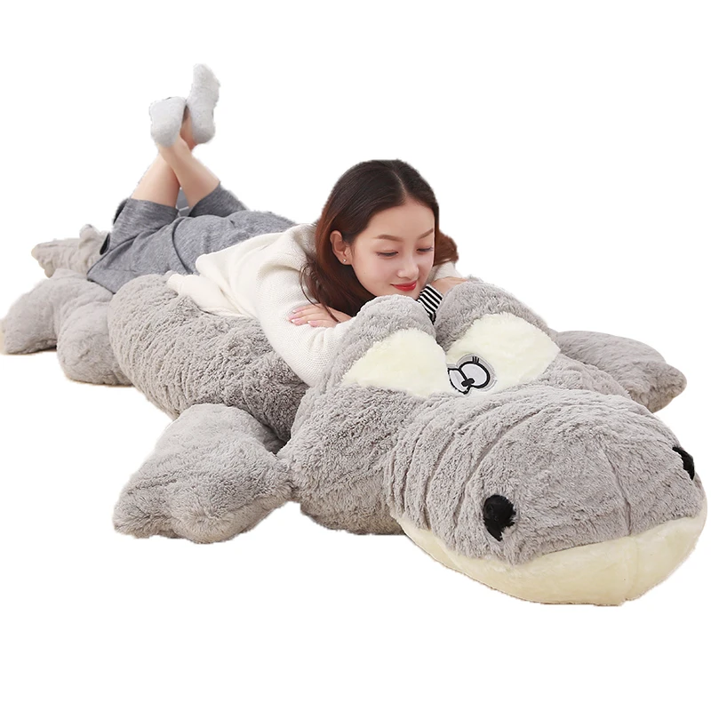 

Dorimytrader Jumbo Cartoon Crocodile Plush Toy Large Stuffed Animals Alligator Doll Pillows for Friend Gift Deco 91inch 230cm