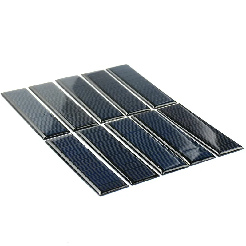 SUNYIMA 10PCS Polycrystalline Solar Panel 5.5V 60mA Portable Mini Solar Cells for DIY Solar Charger Sun Power Module 100*28mm