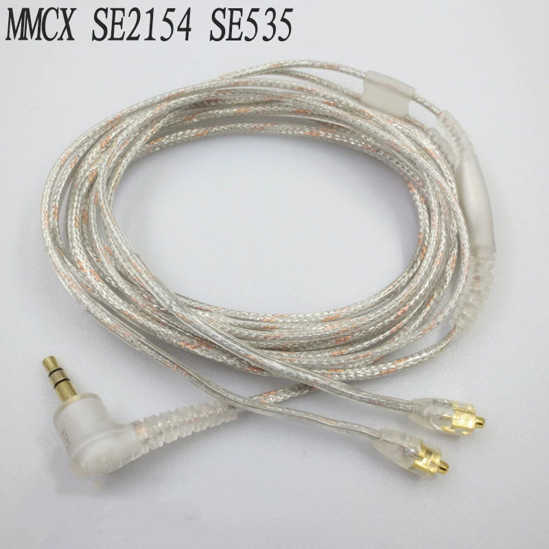 MMCX SE215 Upgrade Silver and Black Gray Plated Cable Detachable Wire for Shure SE215 SE315 SE846 UE900 LZ A4 Earphone