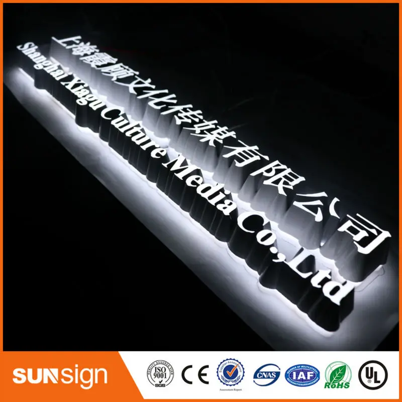 Custom acrylic led edge menyala tanda mini led signage